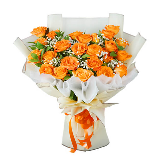 24 Orange Roses Bouquet-Lovely