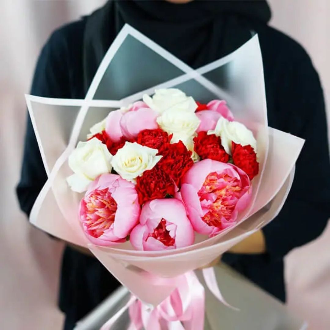 Buket Bunga Peony Cantik