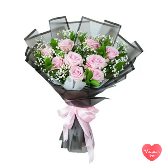 Buket Valentine Mawar Pink | Charming Pink Rose Bouquet