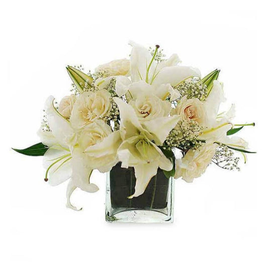 Crystaline Glamour - Luxury White Vase