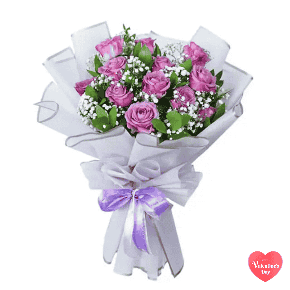 Elegant Purple Roses Bouquet - Wonder Imperial