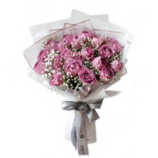 Luxurious Purple Roses Bouquet - Purple You