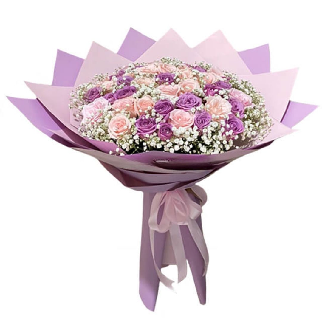 Mix Roses Buquet - Purple Burst