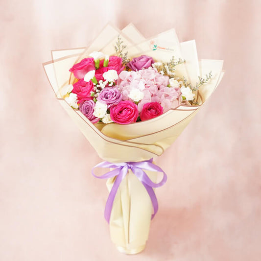 Pink Blossom Harmony - Buket Bunga Valentine