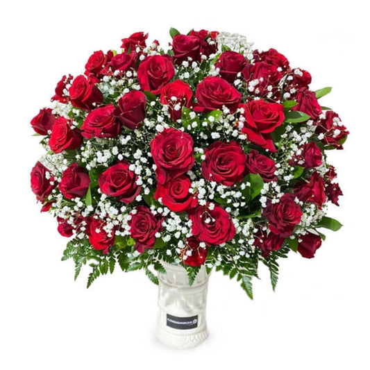 Summa - Grand 40 Red Roses with Baby Breath Fillers