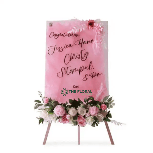 Transparent Blossoms – Papan Bunga Akrilik Elegan untuk Setiap Acara