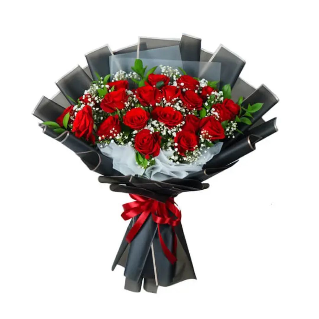 Wonder Red Harmony Rose - Buket Bunga Mawar Valentine