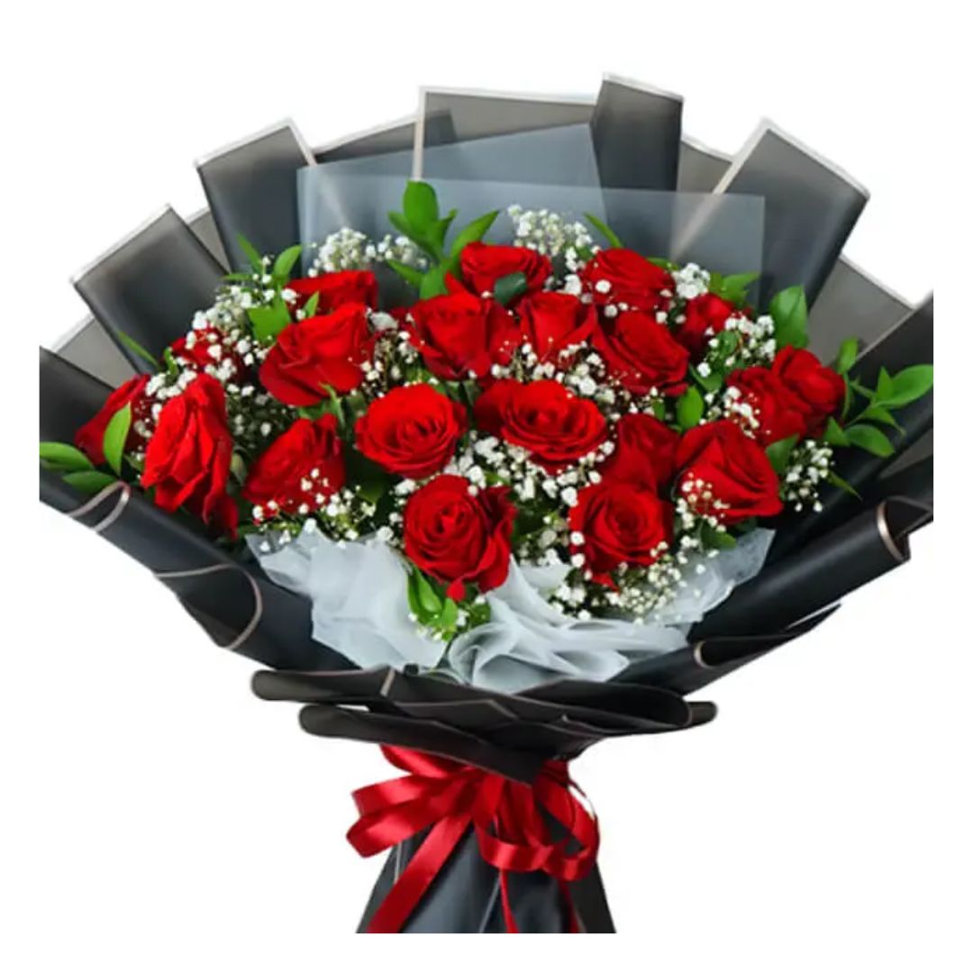 Wonder Red Harmony Rose - Buket Bunga Mawar Valentine