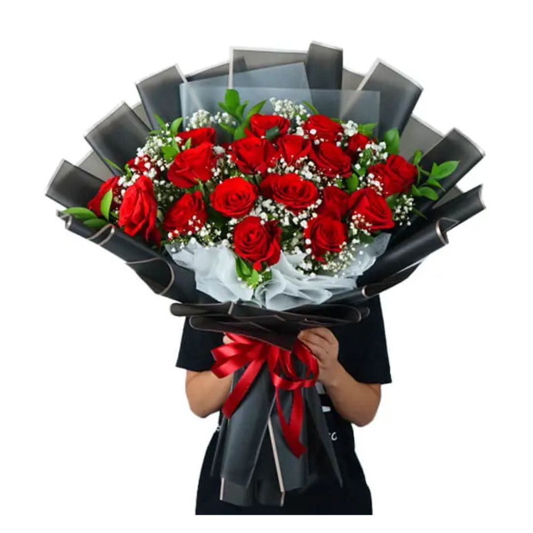 Wonder Red Harmony Rose - Buket Bunga Mawar Valentine