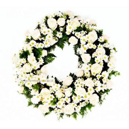 Flower Wreath Condolences - Classic