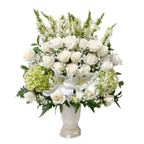 Bunga Meja Mawar, Hydrangea, Lily dan Snapdragon - Pure Valley